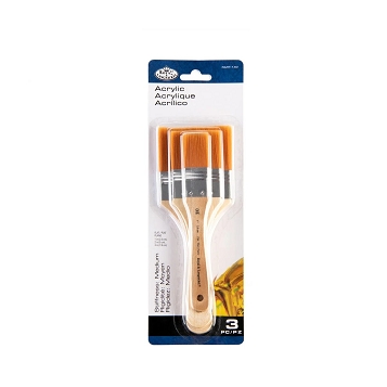 RART-140 Royal 3 Piece Gold Taklon Large Area Brush Set