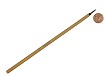 Langnickel LB1 Brown Hair Bamboo Artist Paint Brush Next to Coin to Compare Brush Sizes 