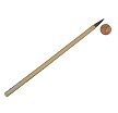 Langnickel LB4 Brown Hair Bamboo Artist Paint Brush Next to Coin to Compare Brush Sizes 