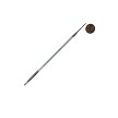 R2595-0 Royal Aqualon Thin Handle Liner Artist Paint Brush Next to Coin to Compare Brush Sizes 