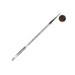 R2595-2 Royal Aqualon Thin Handle Liner Artist Paint Brush Next to Coin to Compare Brush Sizes 