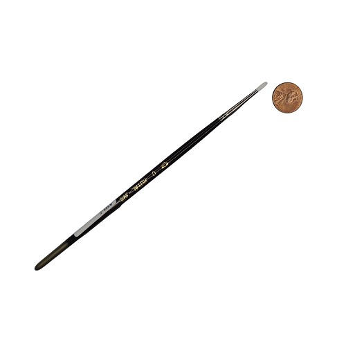 R395-0 Royal White Taklon Fabric Dye Round Scrubber Artist Paint Brush 