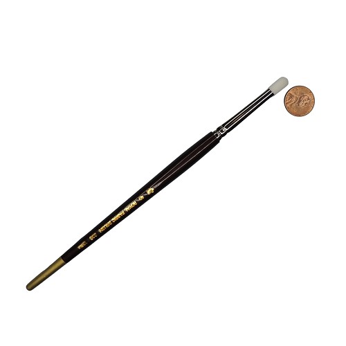 R395-6 Royal White Taklon Fabric Dye Round Scrubber Artist Paint Brush 