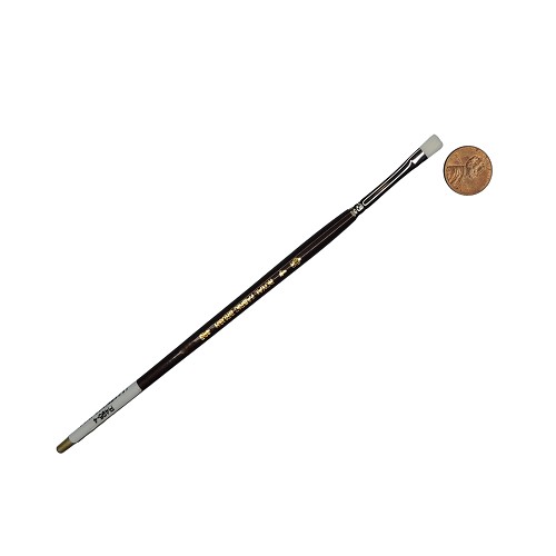 R495-4 Royal White Taklon Fabric Dye Flat Scrubber Artist Paint Brush 
