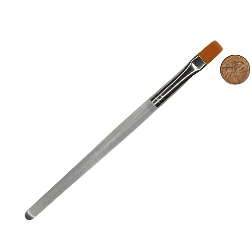 Royal R5150-10 Clear Choice Gold Taklon Flat Ultra Short Handle Brush 