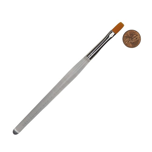 Royal R5150-8 Clear Choice Gold Taklon Flat Ultra Short Handle Brush 