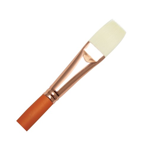 R7500F-12 Royal Vienna Synthetic White Bristle Long Handle Flat Brush 