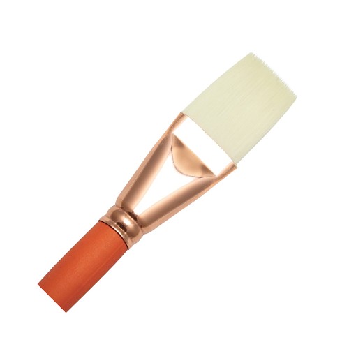 R7500F-16 Royal Vienna Synthetic White Bristle Long Handle Flat Brush 