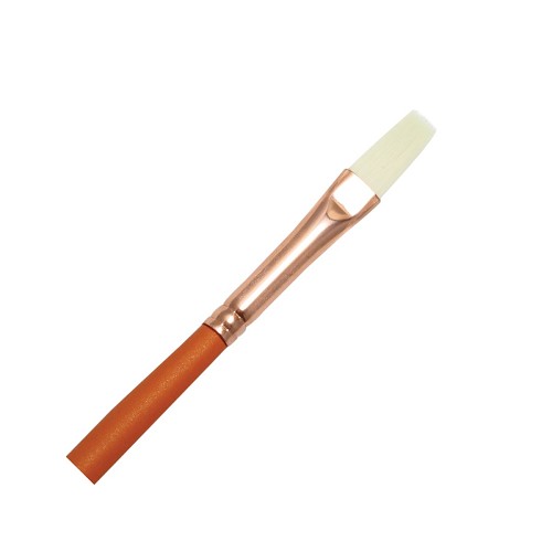 R7500F-4 Royal Vienna Synthetic White Bristle Long Handle Flat Brush 