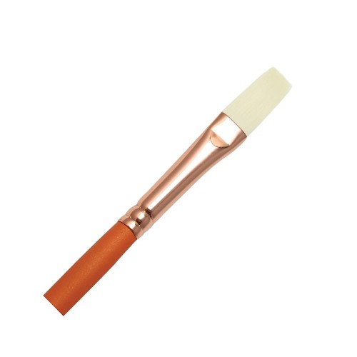 R7500F-6 Royal Vienna Synthetic White Bristle Long Handle Flat Brush 