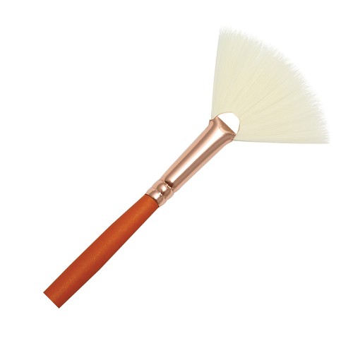 R7500FB-8 Royal Vienna Synthetic White Bristle Long Handle Fan Brush 
