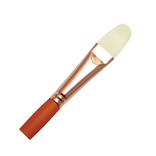 R7500T-12 Royal Vienna Synthetic White Bristle Long Handle Filbert Brush 