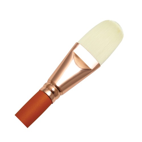R7500T-16 Royal Vienna Synthetic White Bristle Long Handle Filbert Brush 