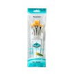 RAQUA-202 Royal Aqualon Flat Wisp Artist Paint Brush Set 