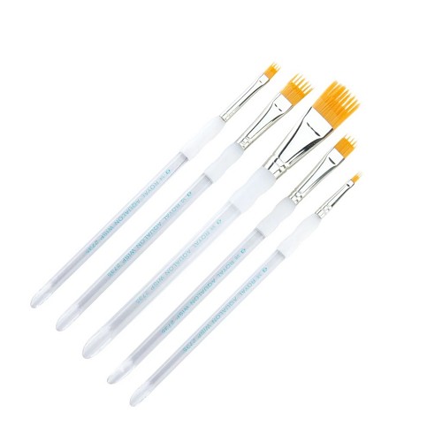 RAQUA-202 Royal Aqualon Flat Wisp Artist Paint Brush Set 