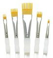 RAQUA-202 Royal Aqualon Flat Wisp Artist Paint Brush Set 
