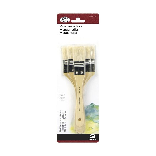 RART-100 Royal 3 Piece Goat Hair Large Area Brush Set Value Pack 