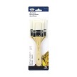 RART-150 Royal 3 Piece White Taklon Flat Large Area Brush Set 