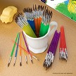 RCAN-1 Royal 144 Piece Camel Hair Small Round Brush Set (Only Brushes Included) 
