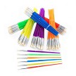 RCAN-3 Royal 144 Piece White Hog Bristle Small Round Brush Set 