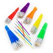 RCAN-4 Royal 144 White Hog Bristle Small Flat Brush Set 