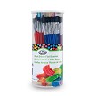 RCAN-6 Royal 144 Piece Black Hog Bristle Canister of Small Flat Brushes 