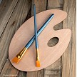 RD329 Royal Small Wooden Oval Palette B 