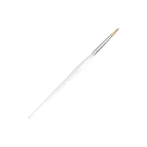 Royal CL325-6 Clear Choice Natural White Bristle Round Standard Handle Brush 