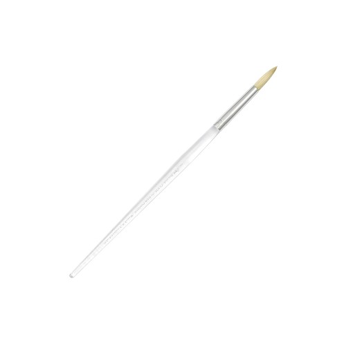 Royal CL325-8 Clear Choice Natural White Bristle Round Standard Handle Brush 