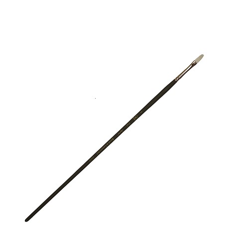 R6565F-1 Royal Aurea Synthetic and Natural White Bristle Long Handle Flat Brush 