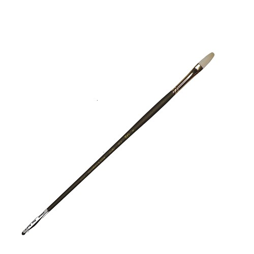 R6565F-4 Royal Aurea Synthetic and Natural White Bristle Long Handle Flat Brush 