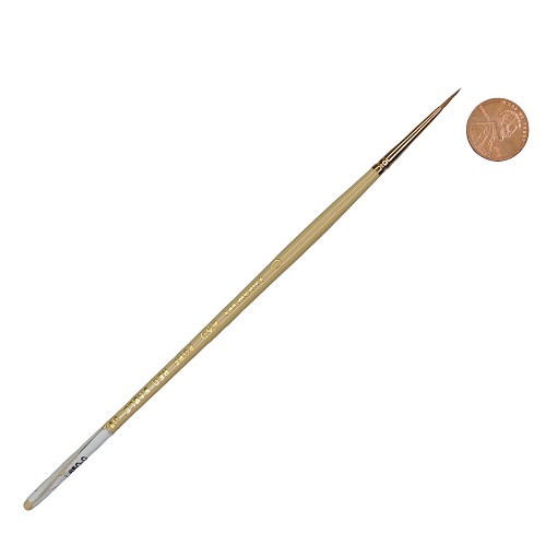LANGNICKEL WATER COLOR BRUSH L650-0 PURE RED SABLE  SHORT HANDLE ROUND BRUSH 