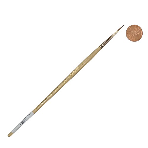 LANGNICKEL WATER COLOR BRUSH L650-1 PURE RED SABLE  SHORT HANDLE ROUND BRUSH 