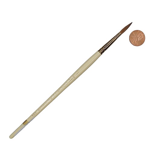 LANGNICKEL WATER COLOR BRUSH L650-6 PURE RED SABLE  SHORT HANDLE ROUND BRUSH 