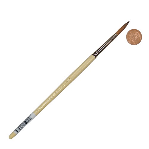 LANGNICKEL WATER COLOR BRUSH L650-8 PURE RED SABLE  SHORT HANDLE ROUND BRUSH 