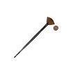 Z73FB-4 Royal Zen Fan All Media Brush Next to Coin to Compare Brush Sizes 